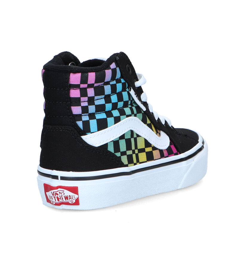 Vans Filmore Hi Baskets de skate en Noir pour filles (321075)