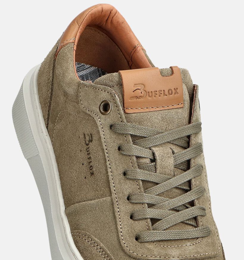 Bufflox Dublin Baskets en Vert kaki pour hommes (370242) - pour semelles orthop&eacute;diques