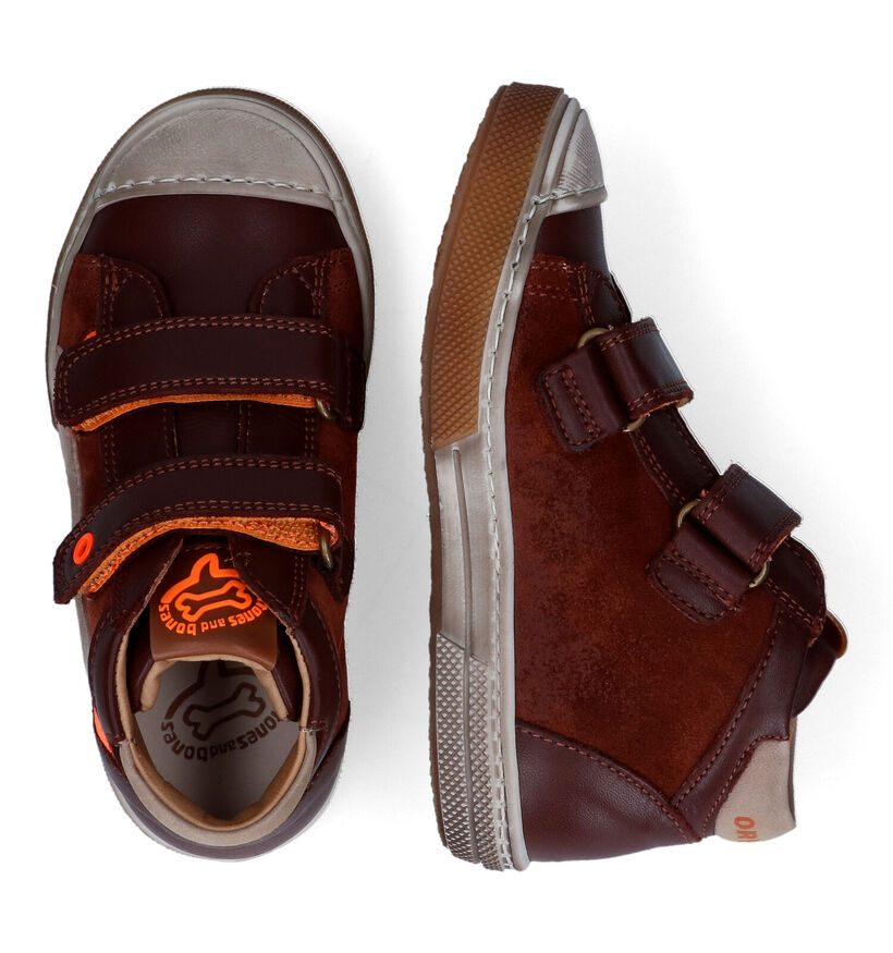 Stones and Bones Rento Cognac Velcroschoenen in leer (314276)