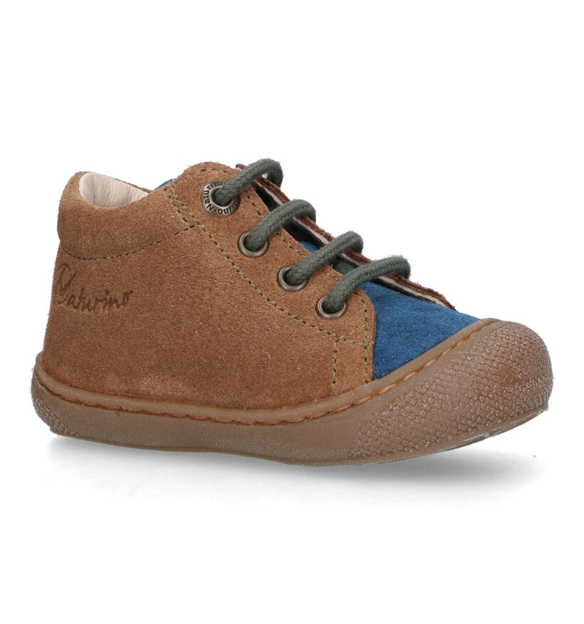 Naturino Cocoon Suede Bruine Babyschoentjes voor meisjes, jongens (355489) - geschikt voor steunzolen
