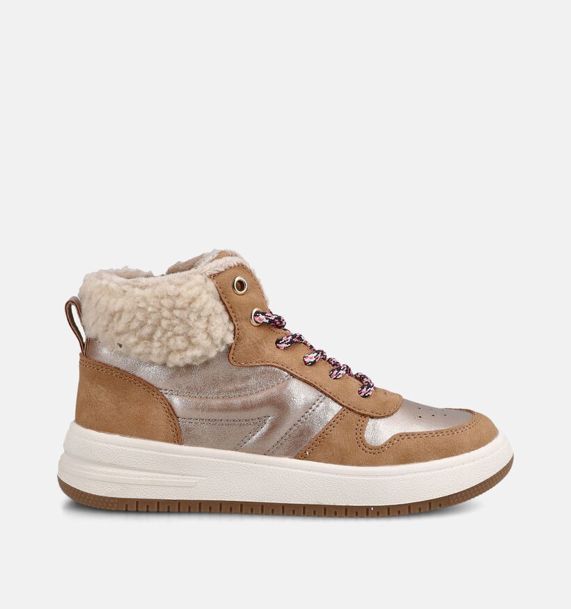Milo & Mila Boots &agrave; lacets Teddy en Marron pour filles (378697)