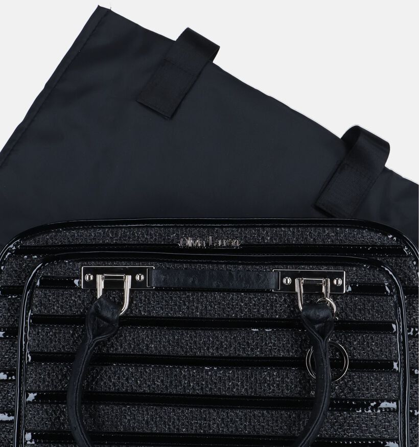 Olivia Lauren Stripes Sac à roulettes en Noir pour femmes (341732)