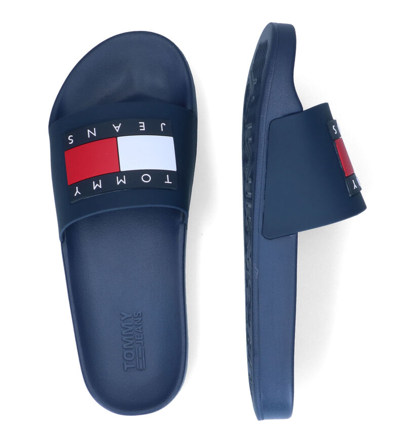 TH Tommy Jeans Flag Blauwe Badslippers voor dames (303956)