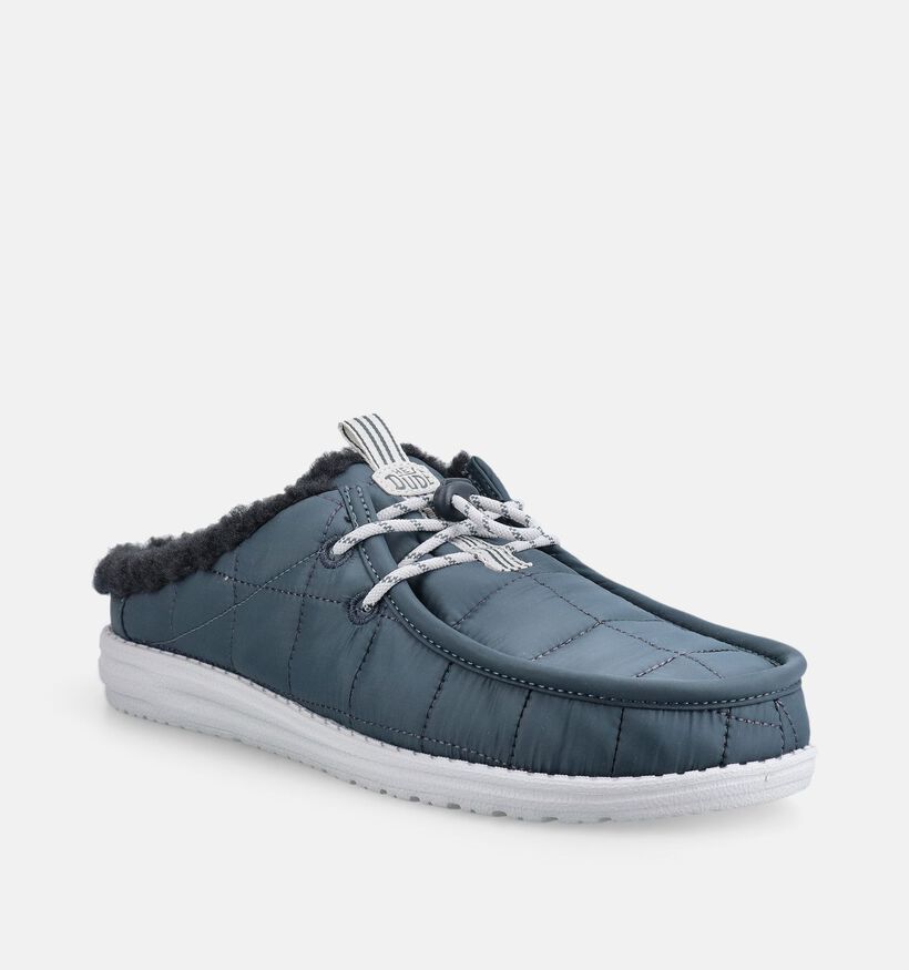 HEYDUDE Wally Slip Camp Pantoufles ouvertes en Bleu fonc&eacute; pour hommes (378090) - pour semelles orthop&eacute;diques