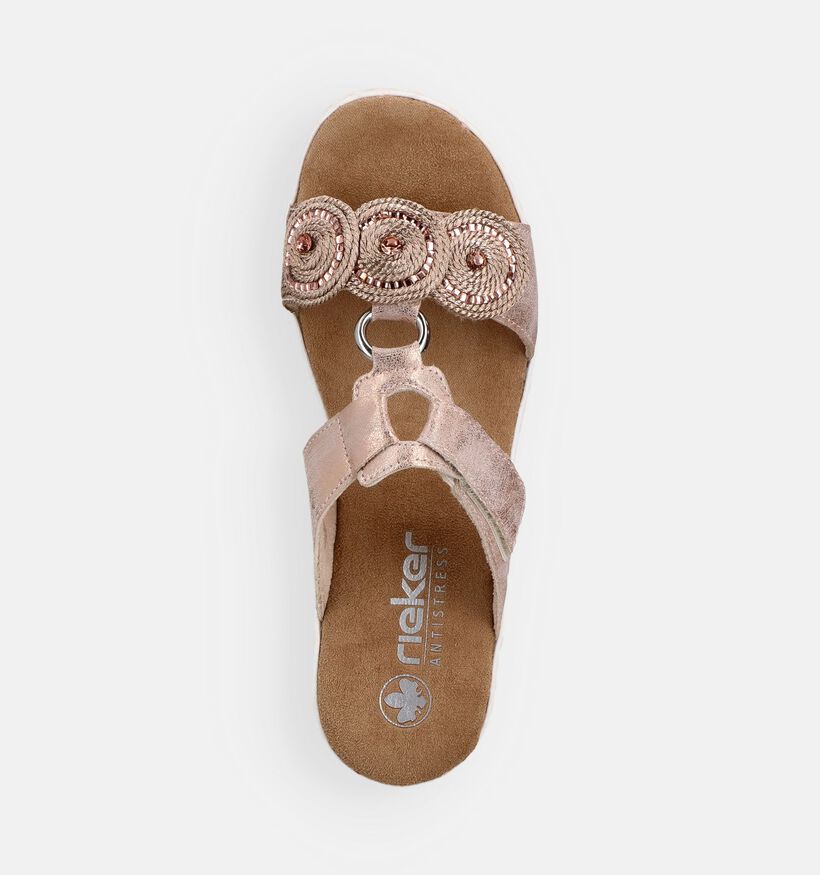 Rieker Rose gold Slippers met sleehak voor dames (370385)