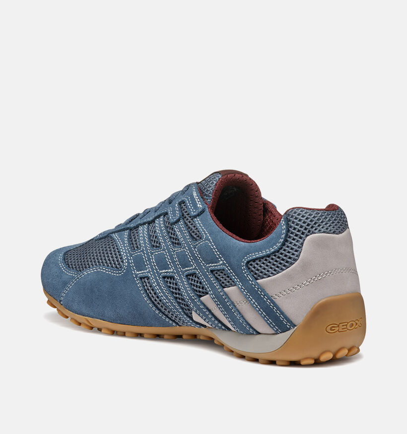 Geox Snake Original Baskets en Bleu pour hommes (368004) - pour semelles orthop&eacute;diques