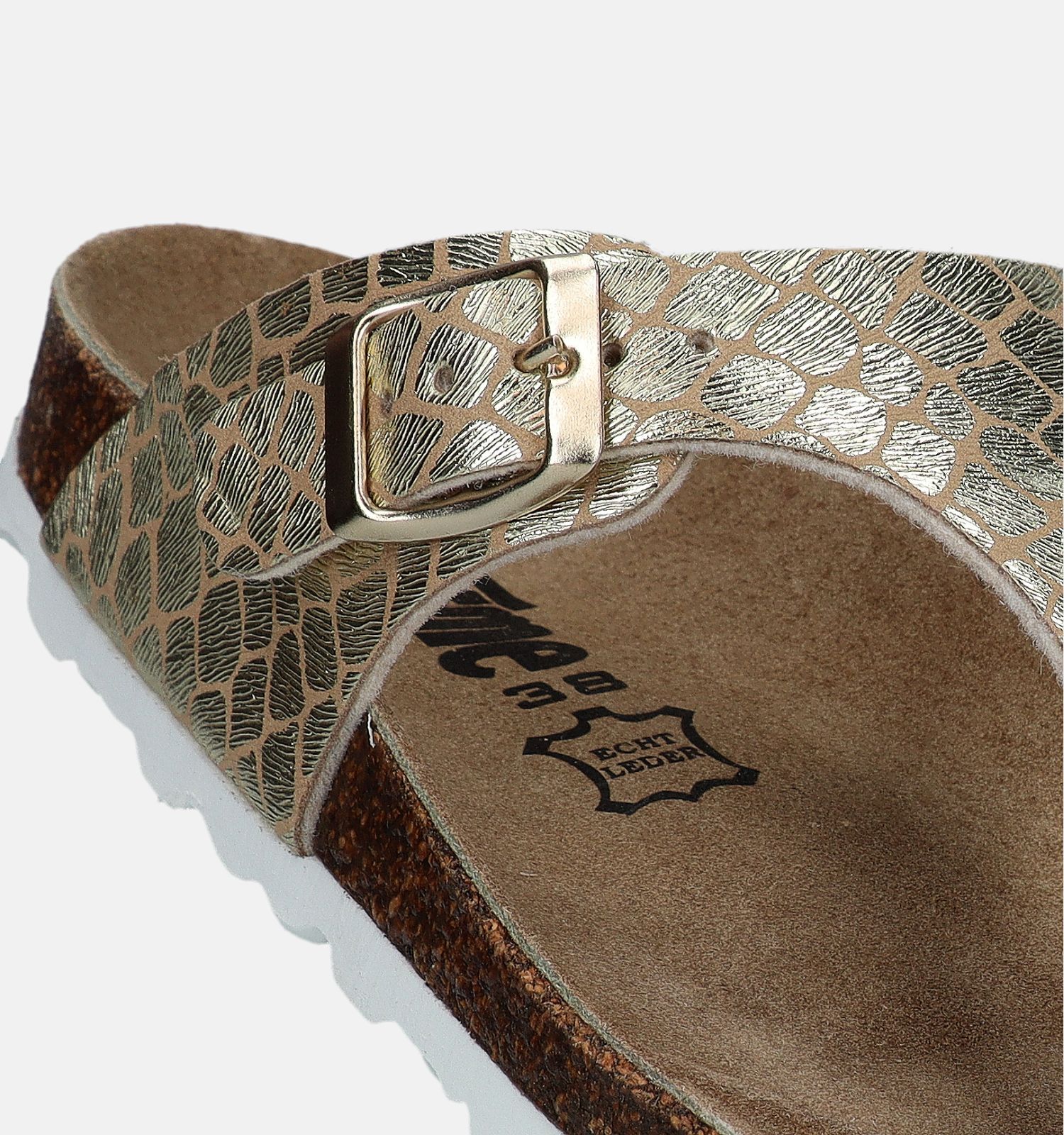 Bio Time Gouden Teenslippers Dames Slippers Online op TORFS.BE