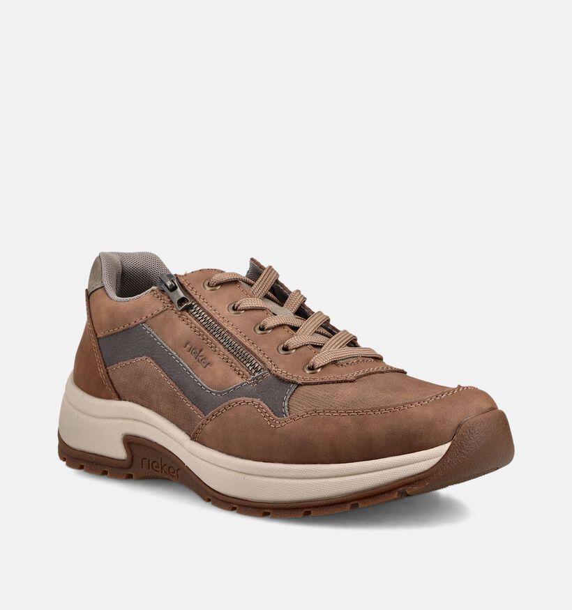 Rieker Bruine Veterschoenen voor heren (367567) - geschikt voor steunzolen