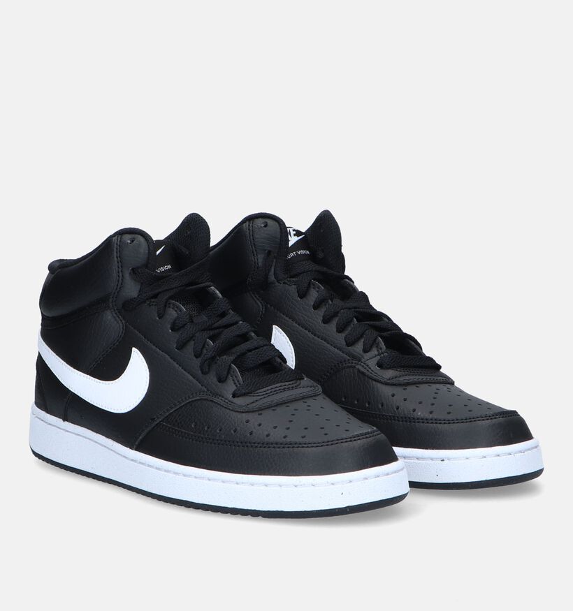 Nike Court Vision Mid Baskets en Noir pour hommes (325144)