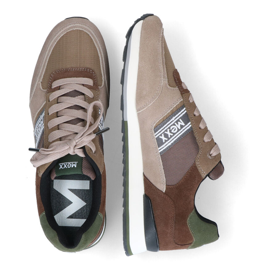 Mexx Hoover Taupe Sneakers voor heren (314032) - geschikt voor steunzolen