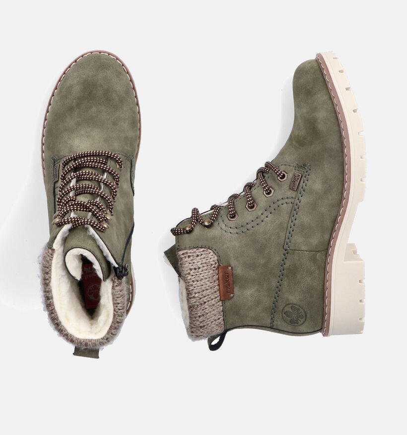Rieker Kaki Waterdichte bottines voor dames (347420)