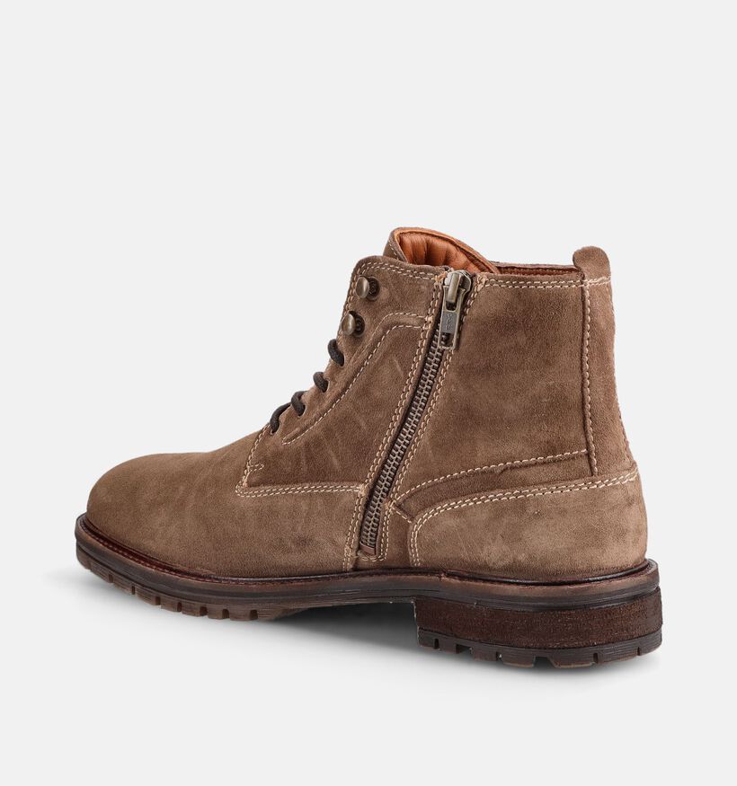 Via Borgo Boots &agrave; lacets en Taupe pour hommes (379282)