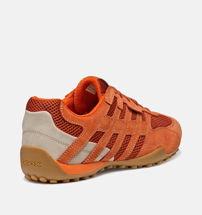 Geox Snake Original Baskets en Orange pour hommes (367982) - pour semelles orthop&eacute;diques
