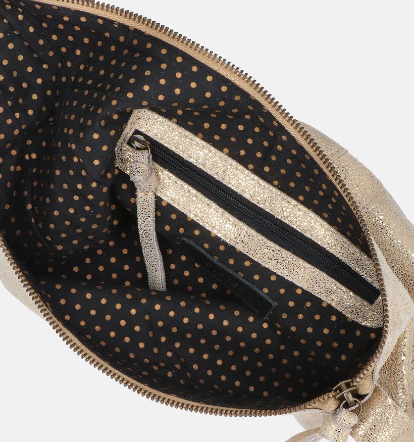 Pieces Tina Leather Gouden Crossbody tas voor dames (352479)