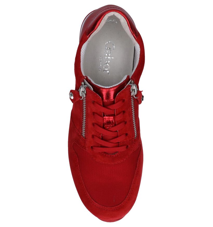 Rode Sneakers Gabor OptiFit in nubuck (245400)