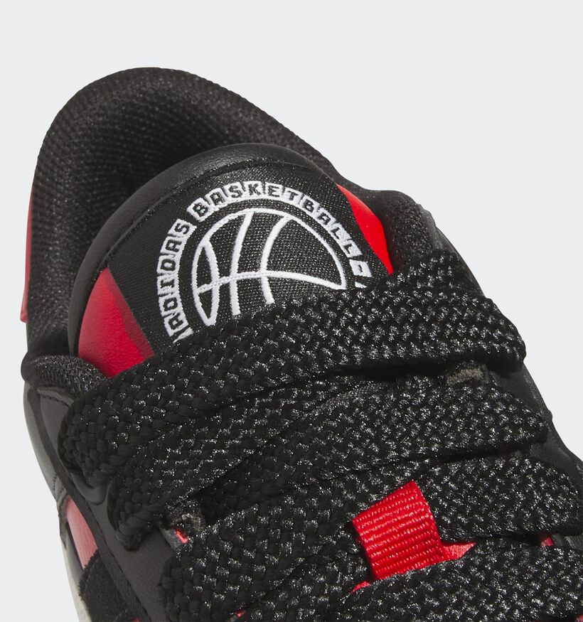 adidas Rapid Court Baskets en Noir/Rouge pour filles, garçons (359671) - pour semelles orthopédiques