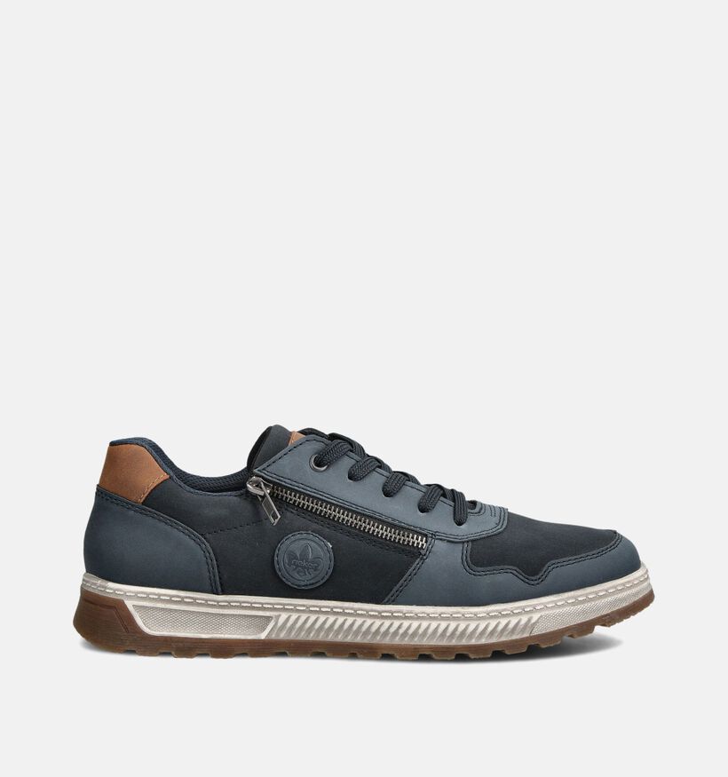 Rieker Donkerblauwe Sneakers met Veter en Rits voor heren (360458) - geschikt voor steunzolen