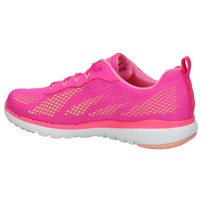 Skechers Flex Appeal Baskets en Rose en textile (272753)