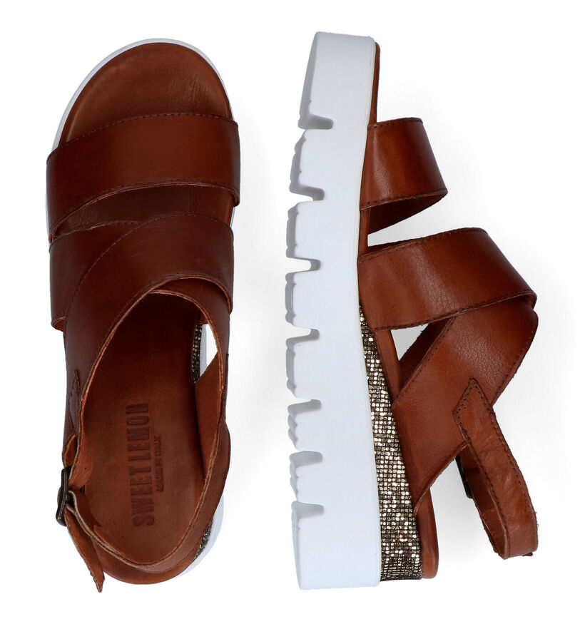 Sweet Lemon Sacoh Sandales en Cognac en cuir (308844)