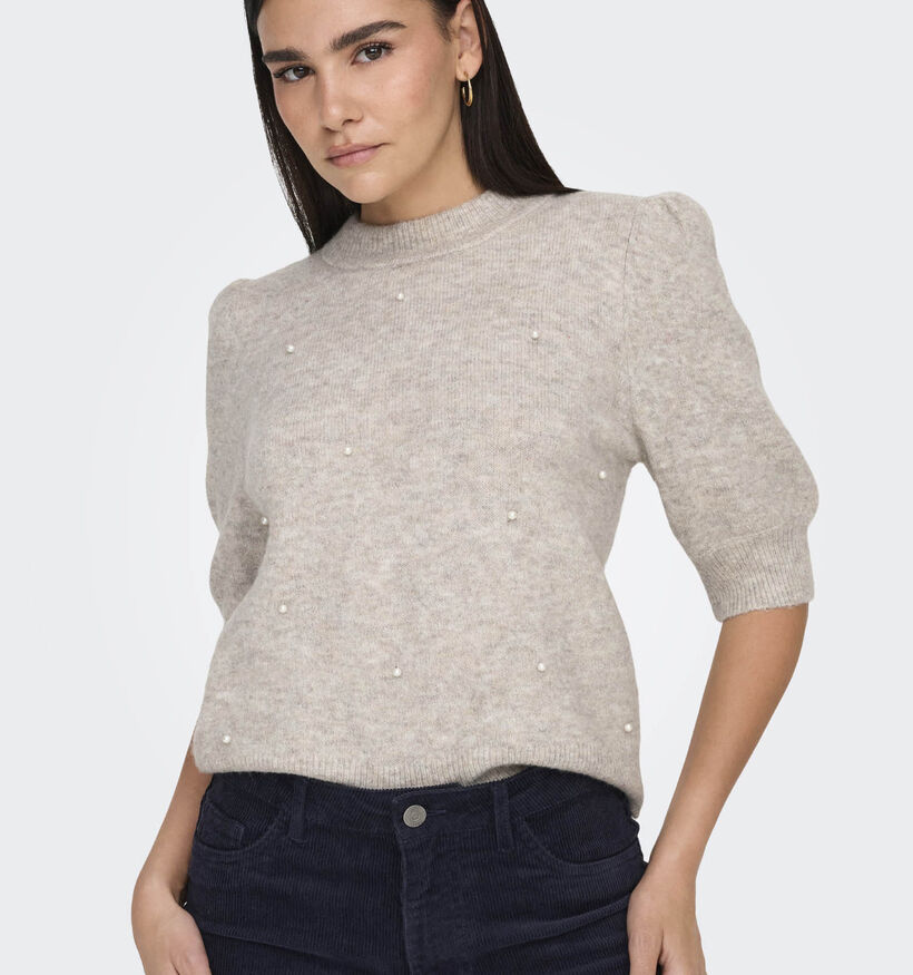 JDY Rue Life Pull en Beige pour femmes (362420)