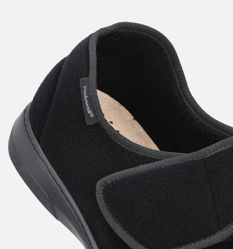 Podowell Athos Zwarte Orthopedische Pantoffels voor heren (342224) - geschikt voor steunzolen