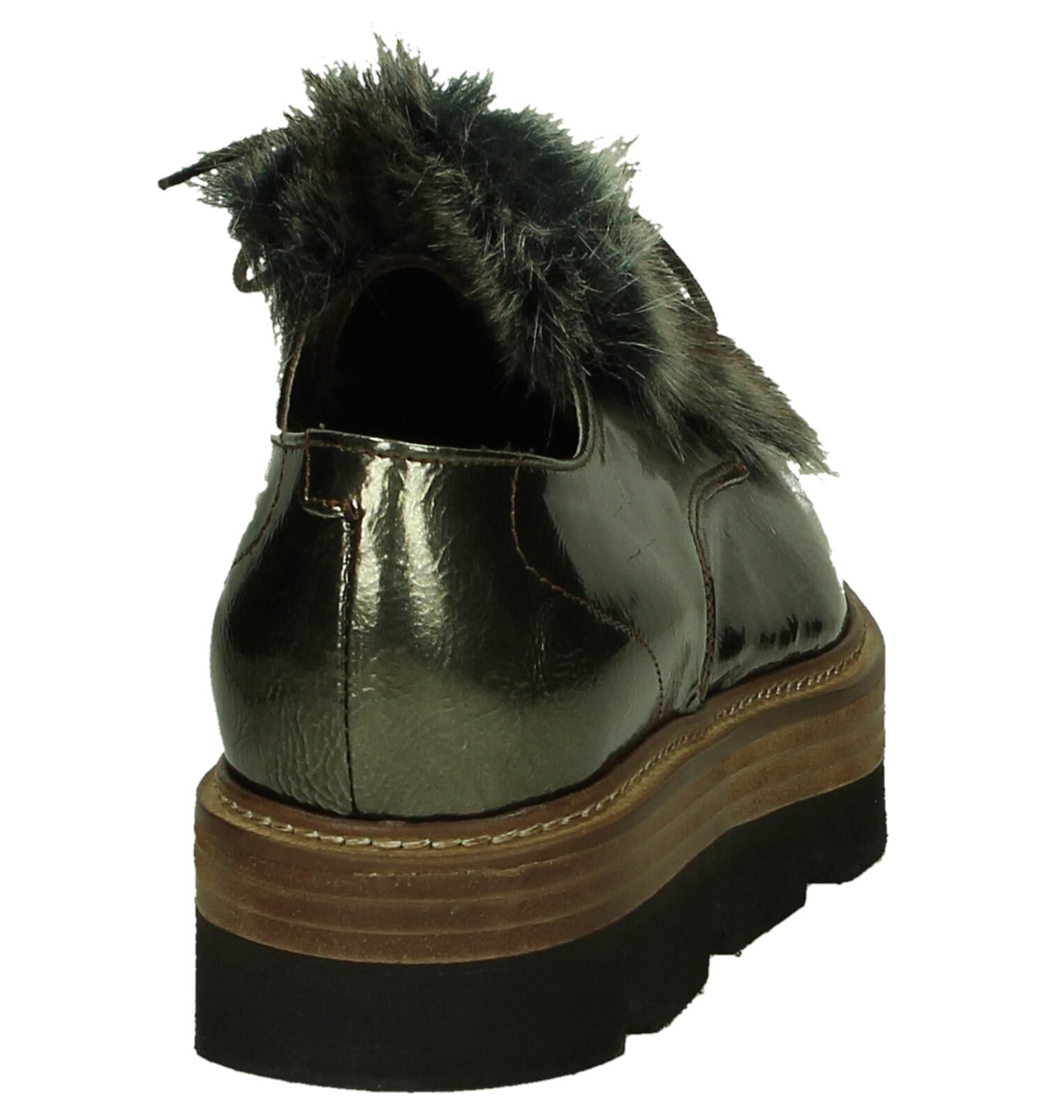 Bronzen Sergio Turri Veterschoenen met Bontje Dames Lage schoenen Online op TORFS.BE