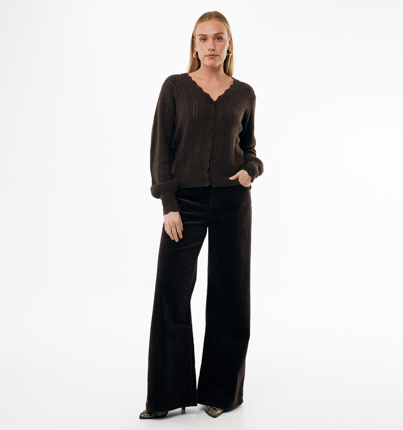 Mexx Corduroy Donkerbruine Geklede Broek voor dames (380714)