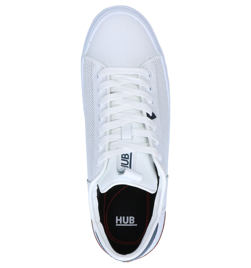 Hub HOOK Chaussures à Lacets en Blanc en cuir (267844)