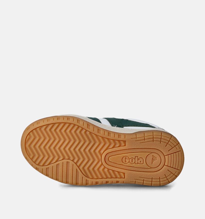 Gola Hawk Strap Witte/Groene Sneakers voor jongens (376298) - geschikt voor steunzolen