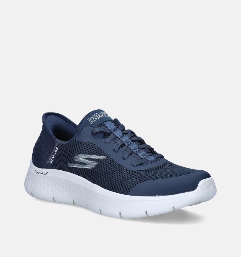 Skechers Slip-ins Go Walk Baskets en Bleu pour femmes (350359)