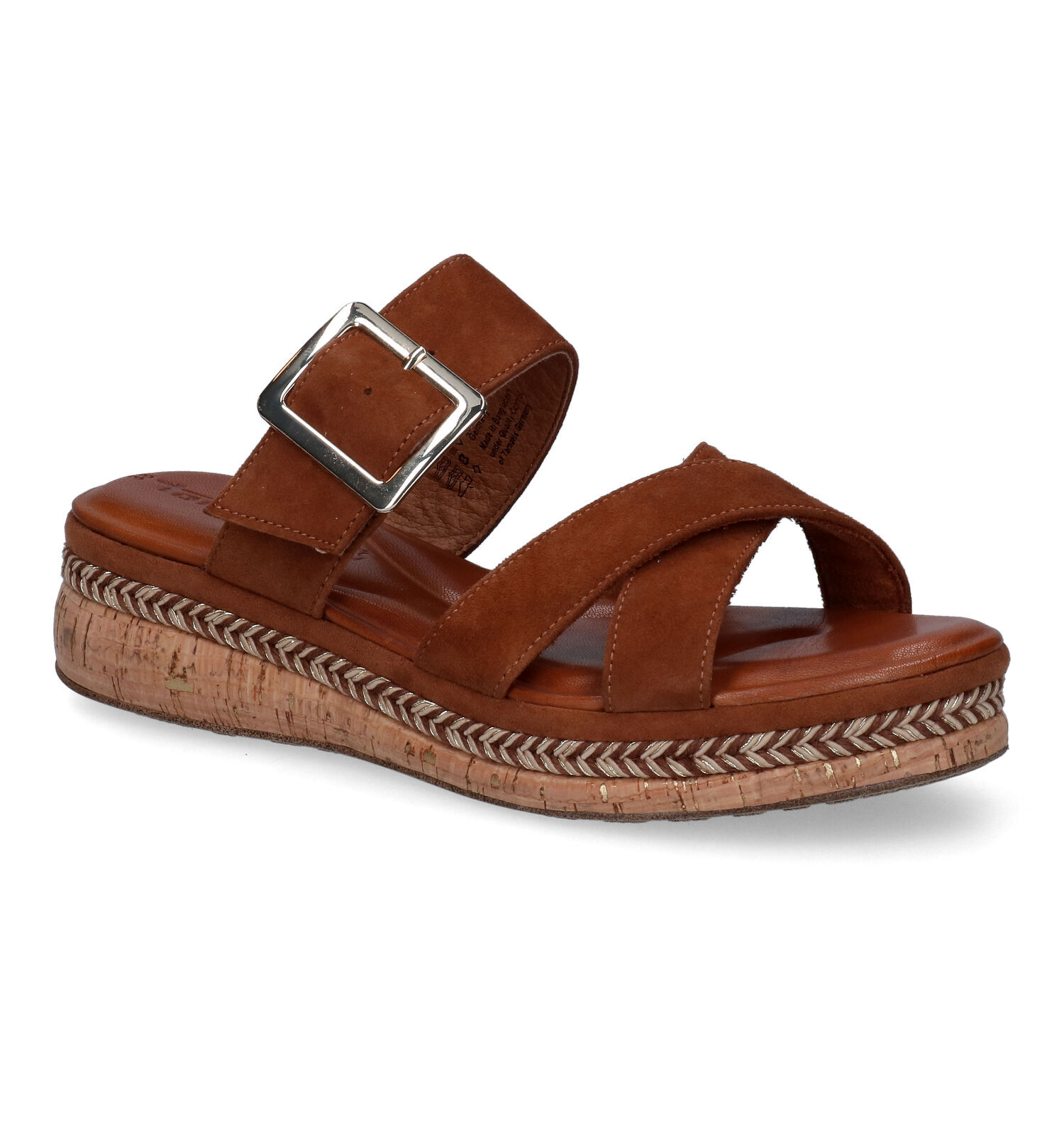 Tamaris top slippers cognac