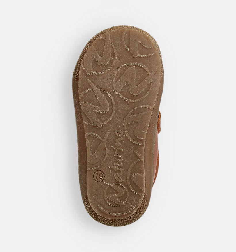 Naturino Cocoon Nappa Cognac Babyschoenen voor jongens, meisjes (364246) - geschikt voor steunzolen