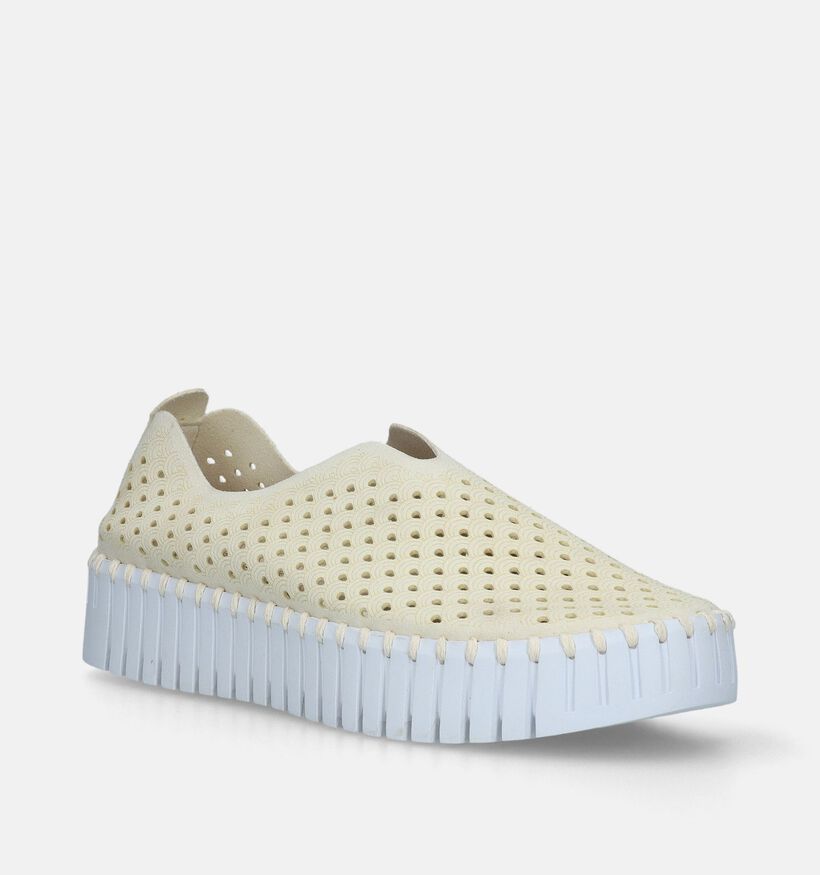 Ilse Jacobsen Tulip Platform Chaussures à enfiler en Écru pour femmes (340293) - pour semelles orthopédiques