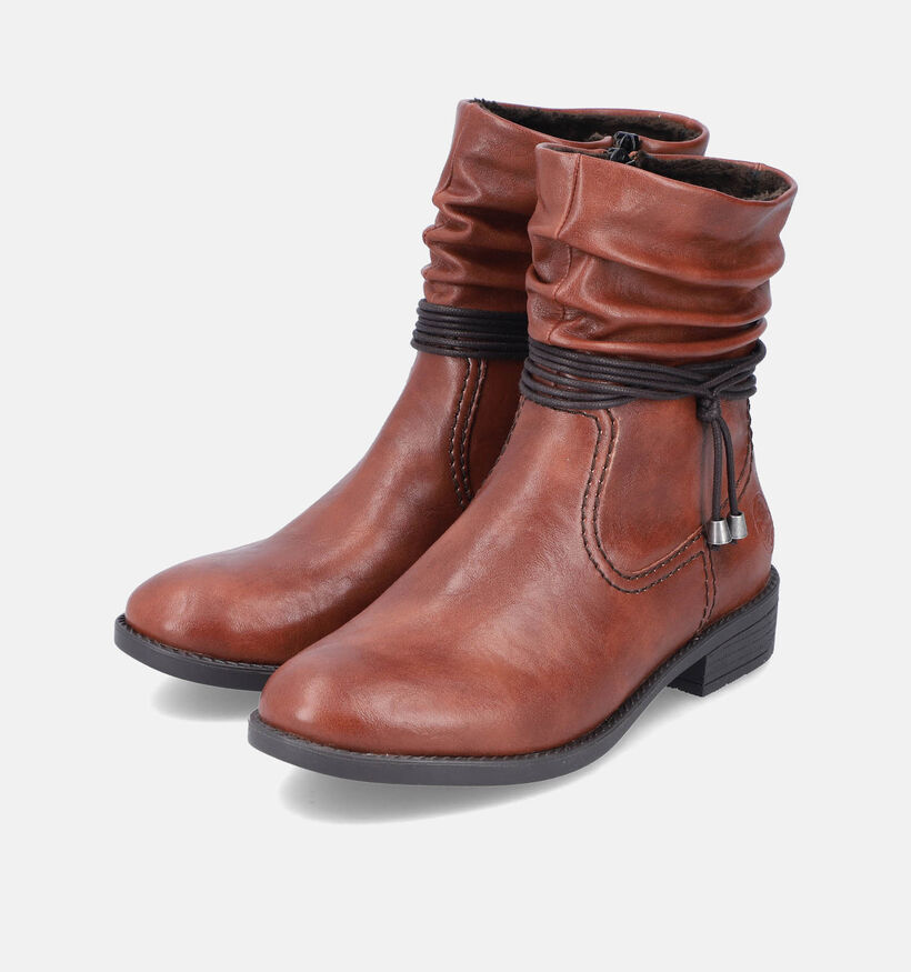 Rieker Bottes courtes en Cognac pour femmes (347441)