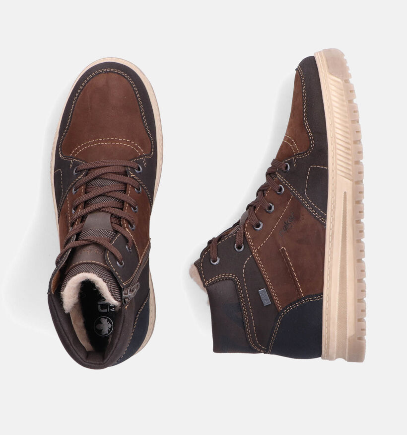 Rieker Chaussures hautes en Brun foncé pour hommes (352869)