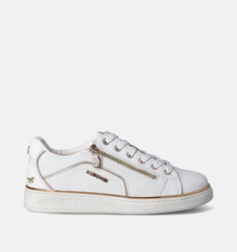 Mustang Chaussures à lacets en Blanc pour femmes (351253) - pour semelles orthopédiques