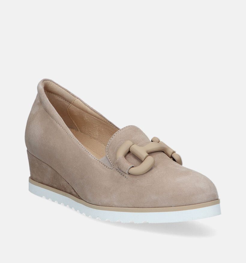 Softwaves Beige Pumps met sleehak voor dames (340423) - geschikt voor steunzolen