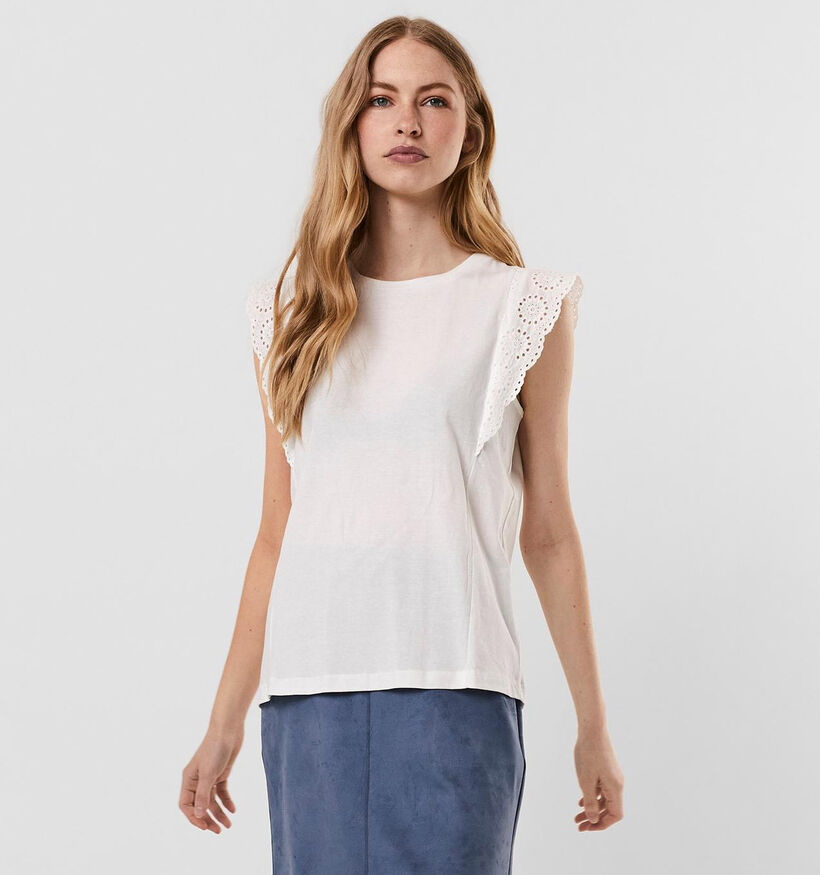 Vero Moda Hollyn Wit T-shirt voor dames (323837)