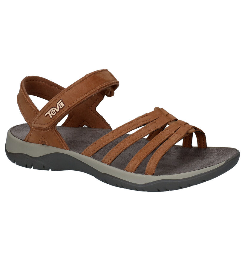 Teva Elzada Cognac Sandalen in nubuck (289235)