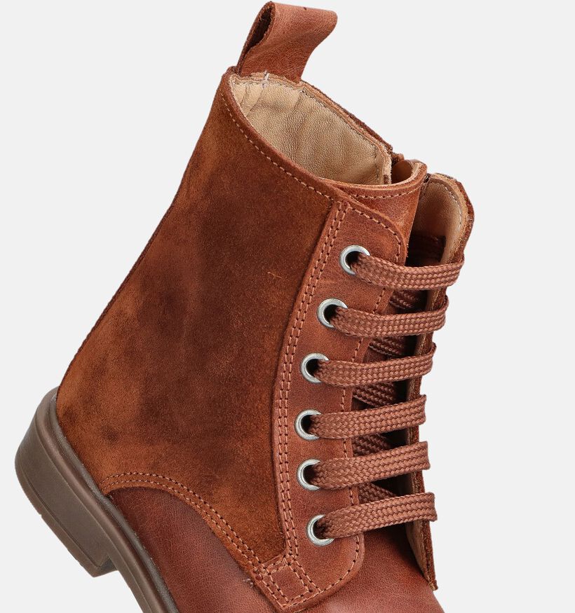Milo & Mila Cognac Veterboots voor meisjes (363213) - geschikt voor steunzolen