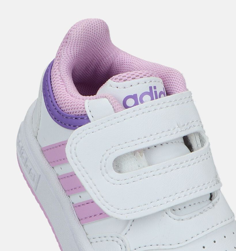 adidas Hoops 3.0 Witte Babysneakers voor meisjes (301117) - geschikt voor steunzolen