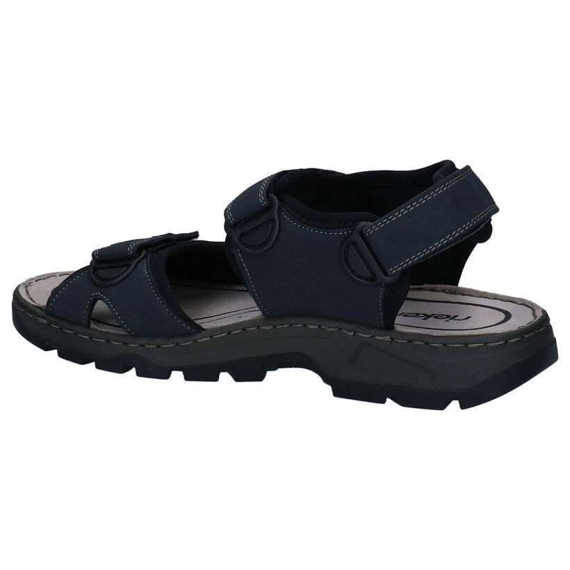 Rieker Sandales en Bleu foncé en simili cuir (288378)