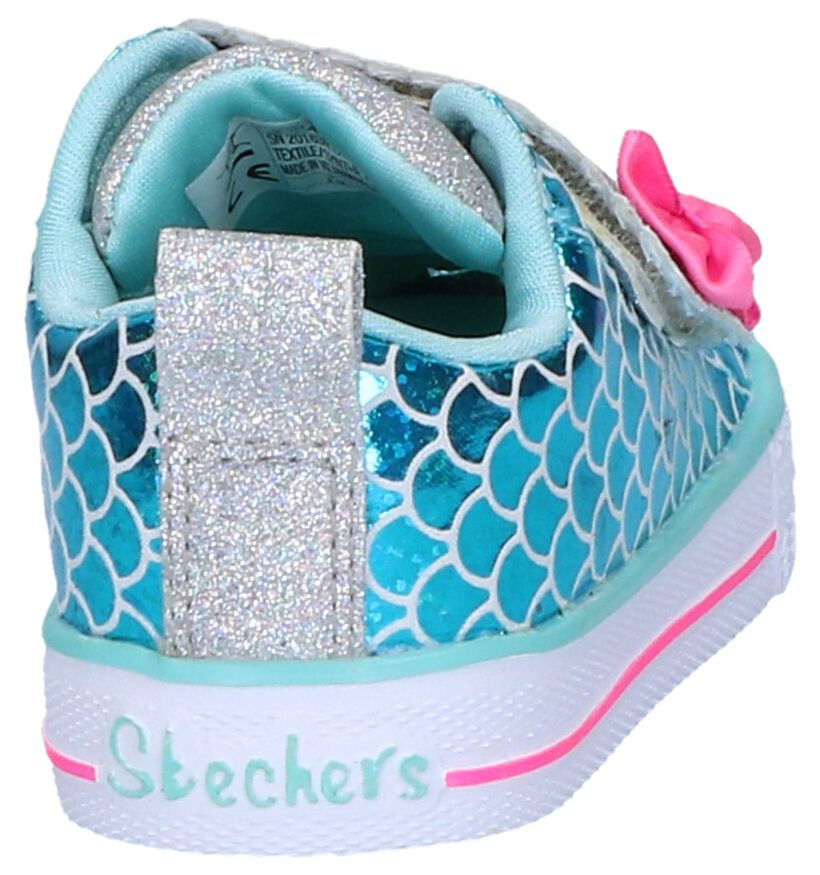 Turquoise Velcroschoenen Skechers Twinkle Toes , , pdp