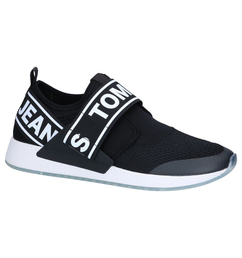 Zwarte Slip-on Sneakers Tommy Hilfiger Tommy Jeans in stof (242290)