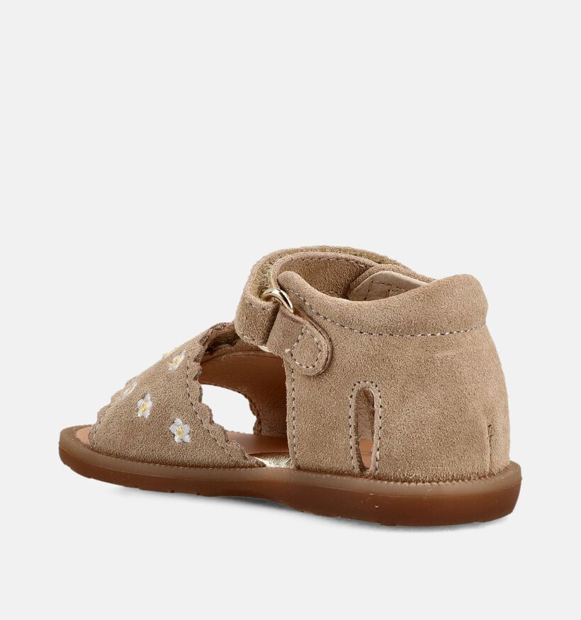 Naturino Maya Embr Suede Beige Babysandalen voor meisjes (371572)