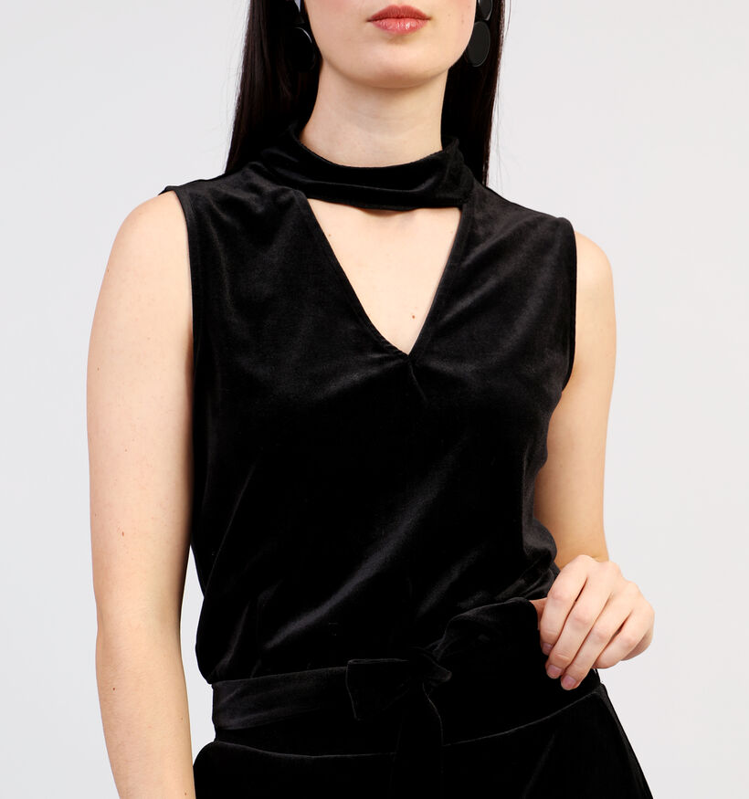 Expresso Choker neck jersey Zwarte Jumpsuit voor dames (351072)