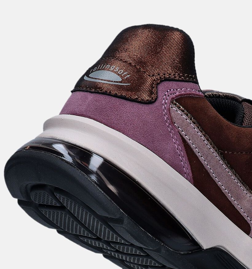 Gabor Rollingsoft Baskets en Brun pour femmes (344819) - pour semelles orthopédiques