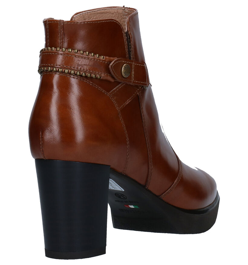 NeroGiardini Bottines à talons en Cognac en cuir (278978)