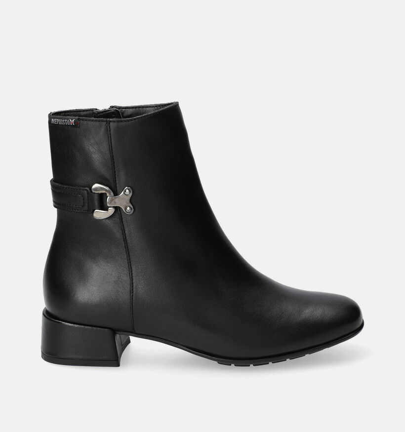 Mephisto Johana Zwarte Enkellaarzen met Lage Hak voor dames (379080) - geschikt voor steunzolen