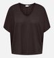 ONLY Carmakoma Tammi Donkerbruine T-shirt voor dames (381906)